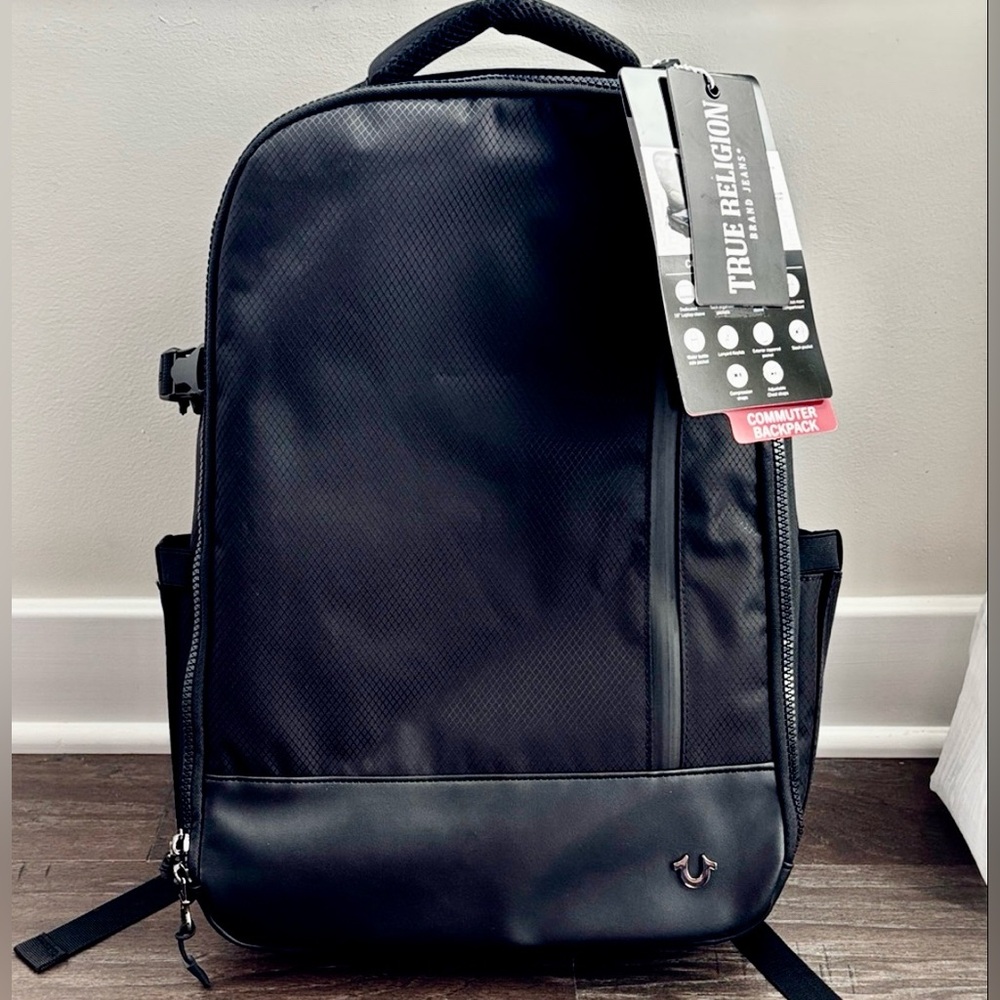 True Religion Dome Commuter backpack, laptop,pockets,compression adjust straps +
